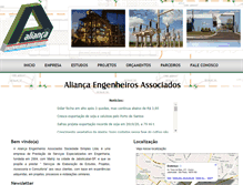 Tablet Screenshot of aliancaengenheiros.com.br